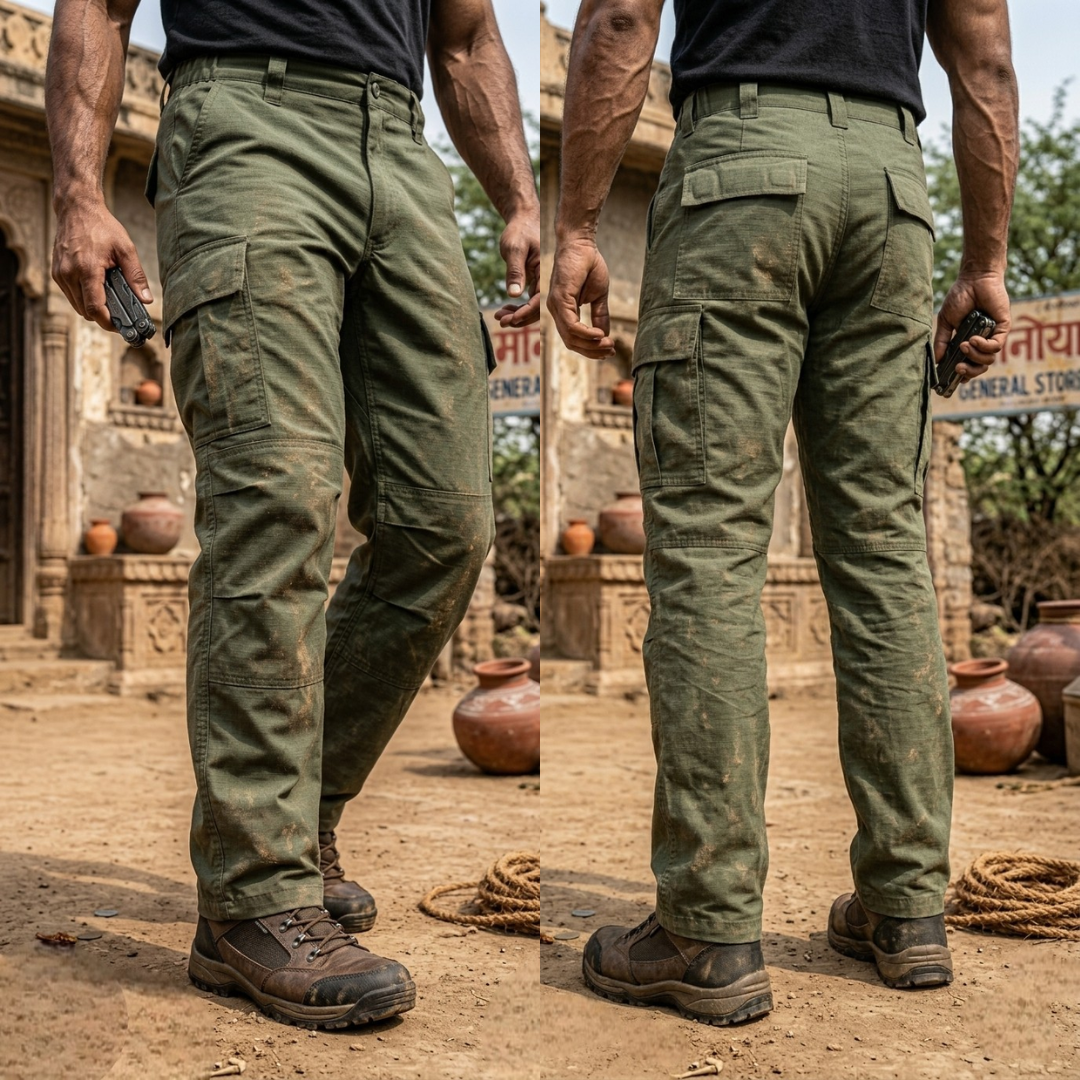 Blue Army Utility Cargo Pants for Men & Women | Tactical Fit Multi-Poc