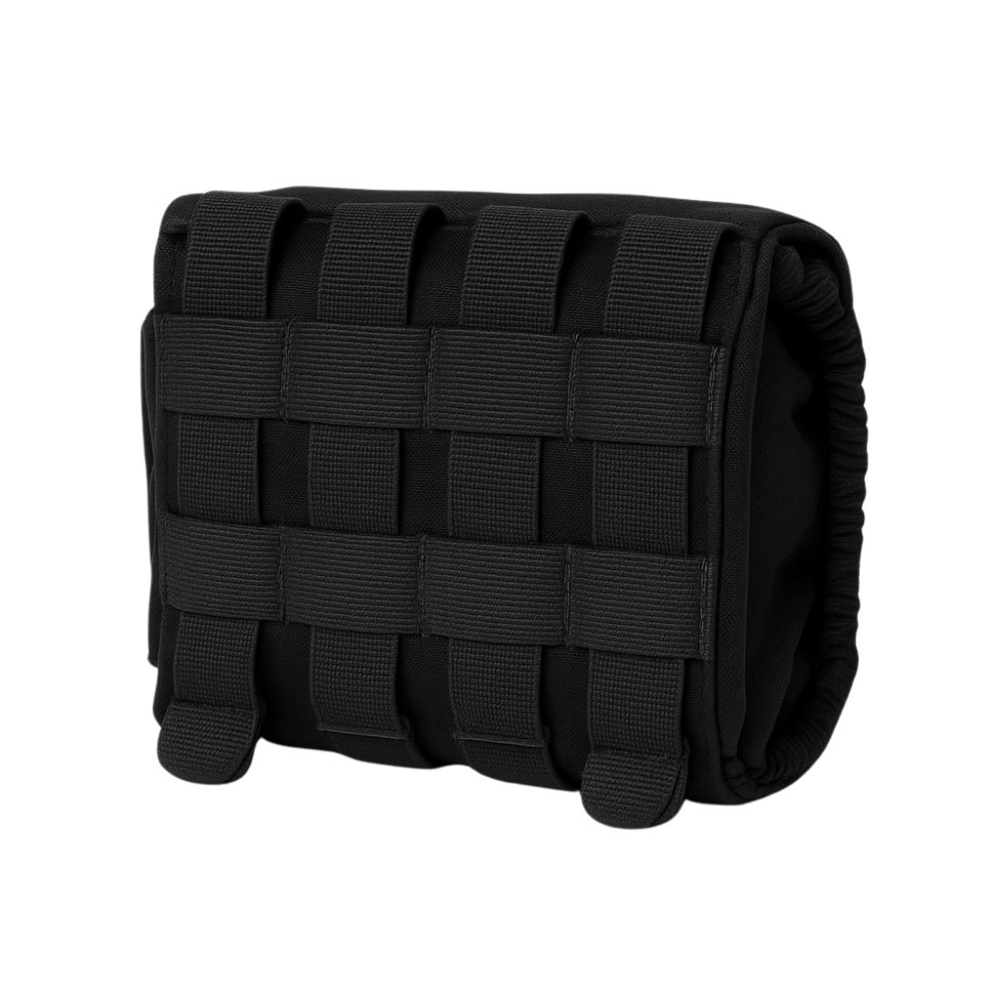 Back view of MOLLE-compatible IFAK pouch in tactical black