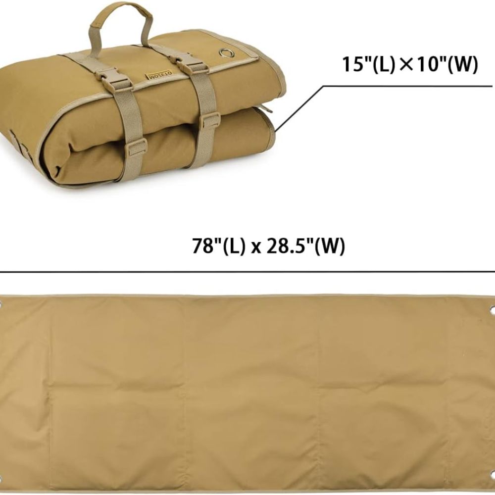 Extra Large Non-Slip Shooting Mat with Molle Pals Webbing - Shooting Mats Prone Padded for Range Shooting Rifle Hunting