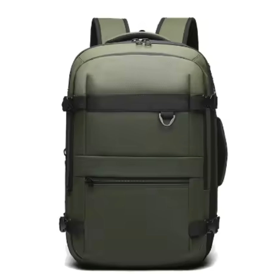 Travel Backpack Automatic Pumping Vacuum USB Charging Multiple Layers Expandable Large Capacity Laptop Backpack