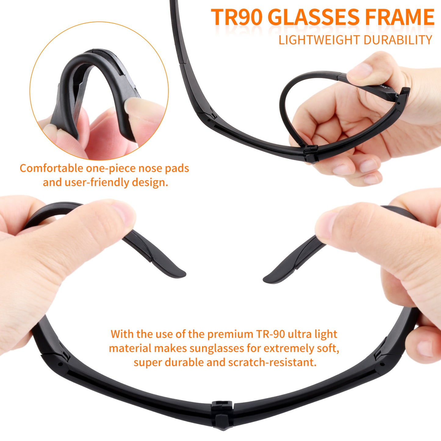 TR90 Tactical Eyewear – Matte Black with Multi-Lens Kit