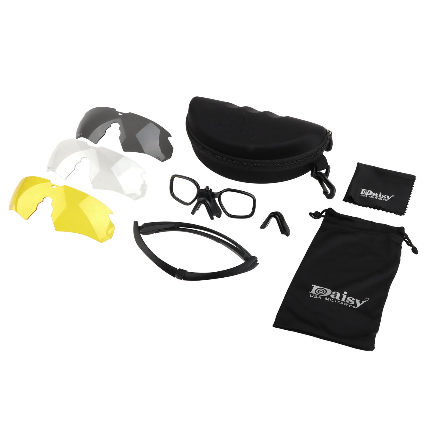 TR90 Tactical Eyewear – Matte Black with Multi-Lens Kit