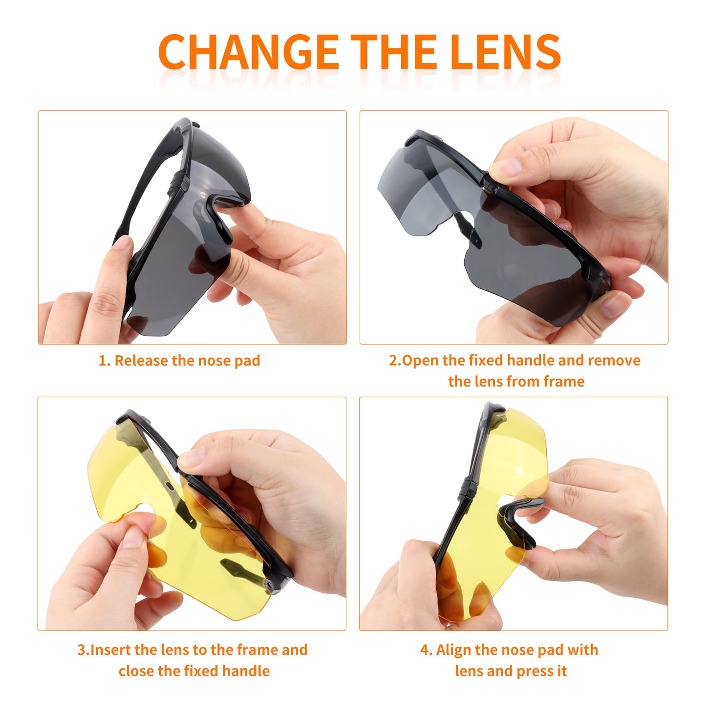 Blue Army Modular Shooting Glasses – UV + Impact Protection