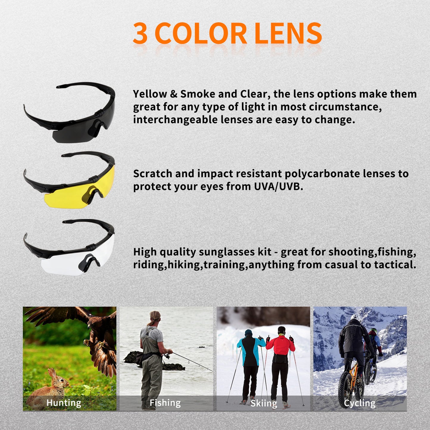Blue Army Modular Shooting Glasses – UV + Impact Protection