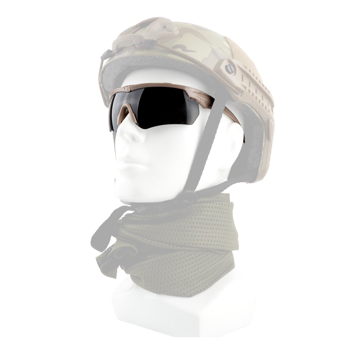 Desert-Tan Tactical Sunglasses – 3 Lens Interchangeable