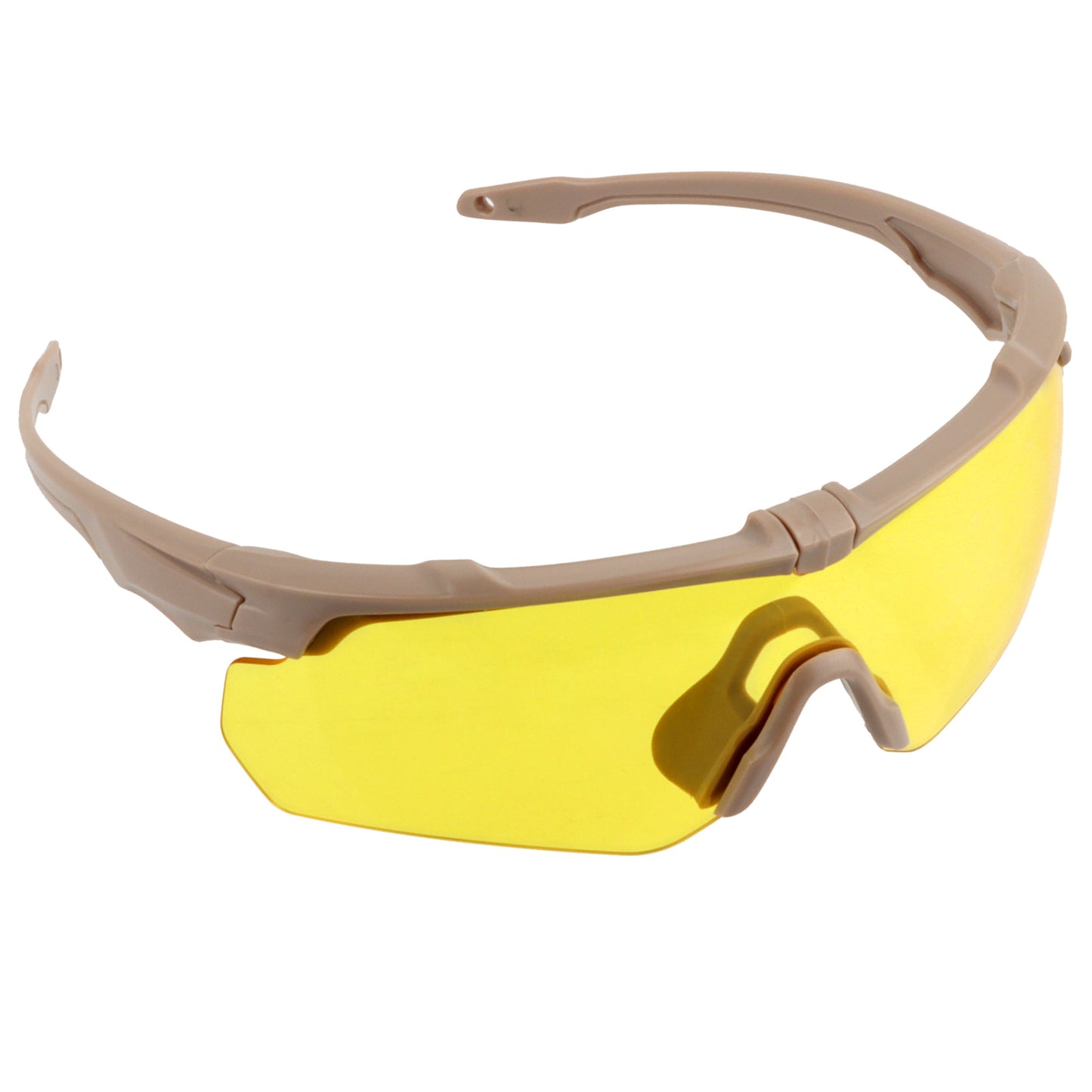 Desert-Tan Tactical Sunglasses – 3 Lens Interchangeable