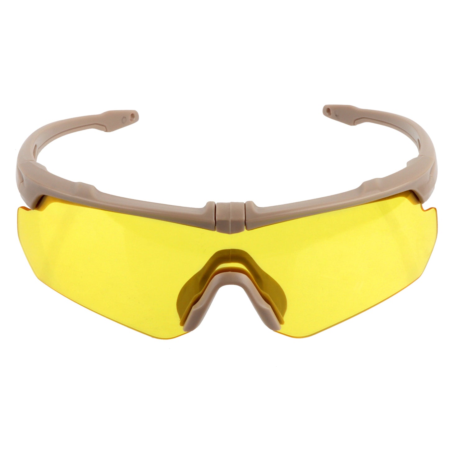 Desert-Tan Tactical Sunglasses – 3 Lens Interchangeable