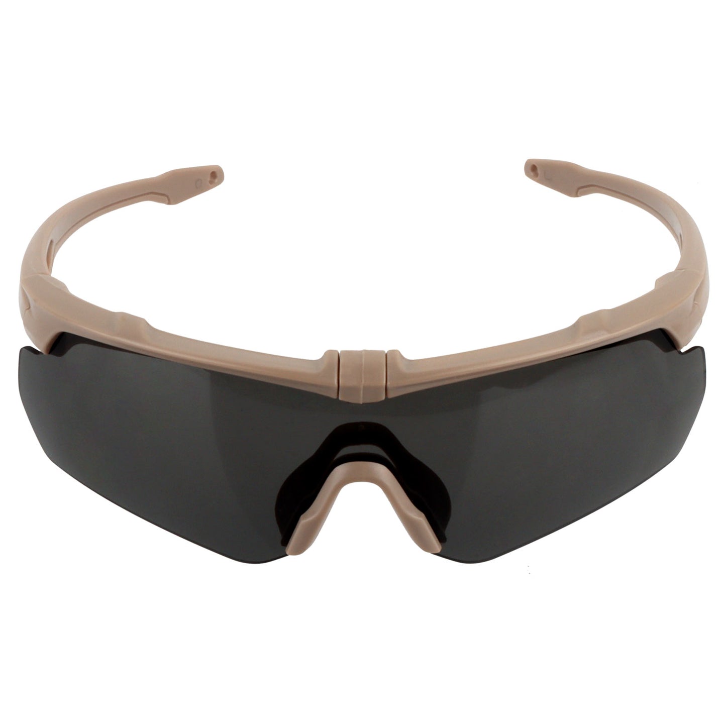 Desert-Tan Tactical Sunglasses – 3 Lens Interchangeable