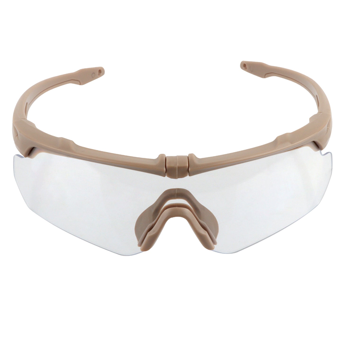 Desert-Tan Tactical Sunglasses – 3 Lens Interchangeable