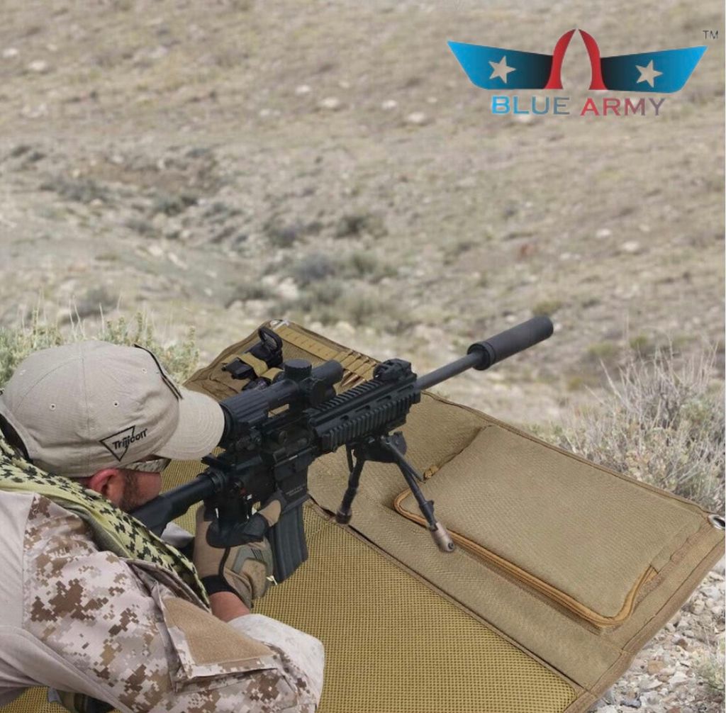 Blue Army Tactical Shooting Mat – Waterproof, Padded & MOLLE-Equipped Field Mat