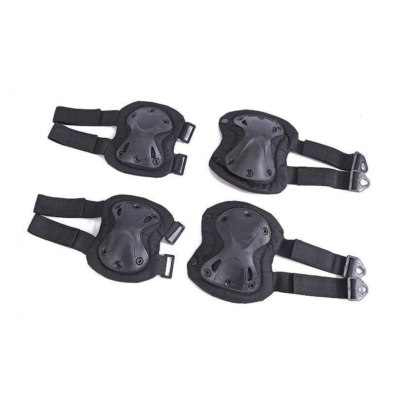 Blue Army Knee and Elbow Pads Set - Gel-Enhanced EVA Protection