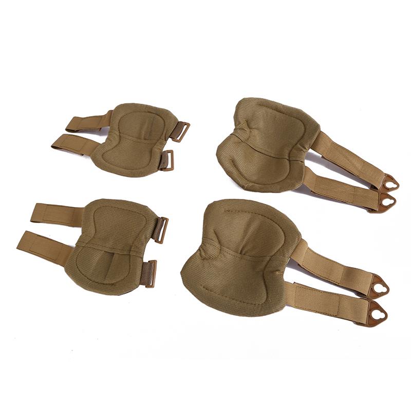 Blue Army Knee and Elbow Pads Set - Gel-Enhanced EVA Protection