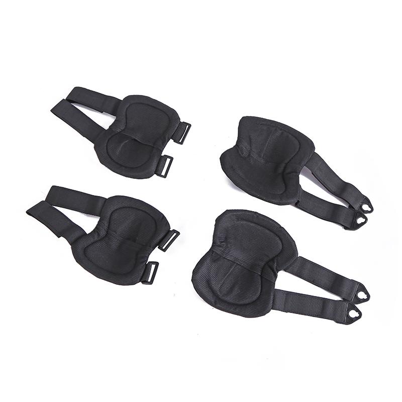 Blue Army Knee and Elbow Pads Set - Gel-Enhanced EVA Protection