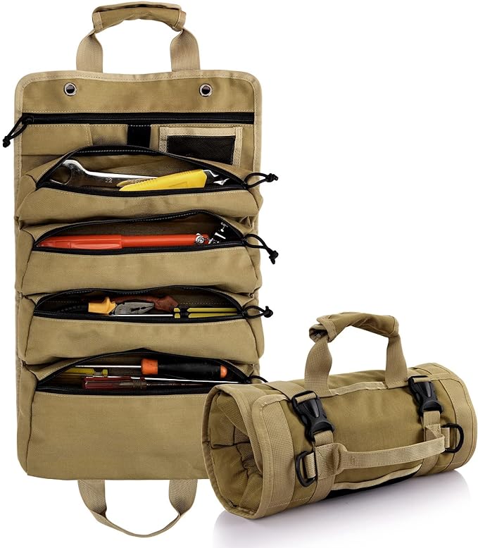 Waterproof Roll-Up Tool Bag Mechanic DIY Organizer Pouch