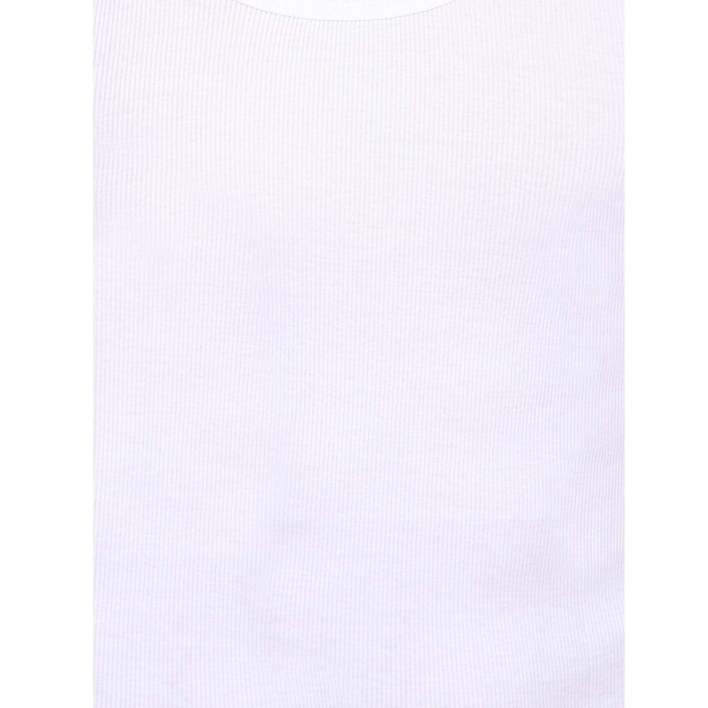 Jockey Men White Round Neck Sleeveless Plain/Solid Undershirt/Vest - Pack of 1