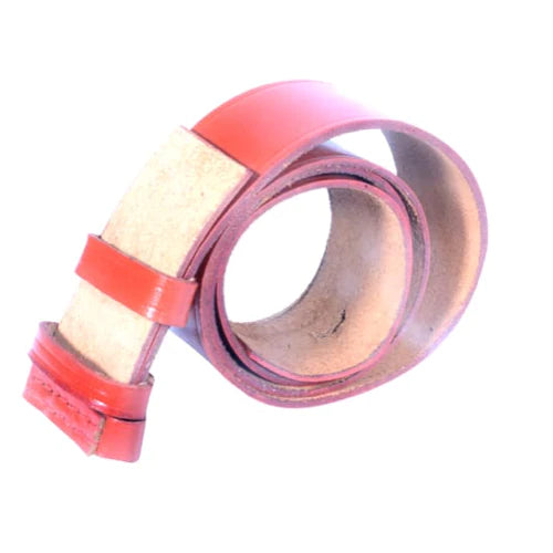 BROWN/TAN LEATHER UNIFORM BELT