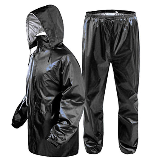 Rain Coat for Men Waterproof Raincoat with Pants Polyester Rain Coat For Men Bike Rain Suit Rain Jacket Suit Mobile Pocket with Storage Bag