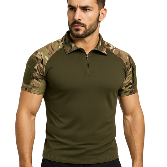 Outdoor Military-Style Camouflage Shirt – Quick Dry
