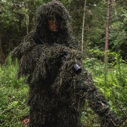Blue Army One-Piece Ghillie Suit | Full Body Camouflage Suit for Jungle & Woodland Operations