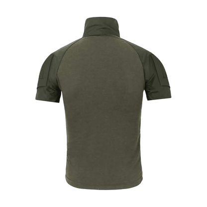 Tactical Half-Sleeve T-Shirt with Zipper & Sleeve Pockets