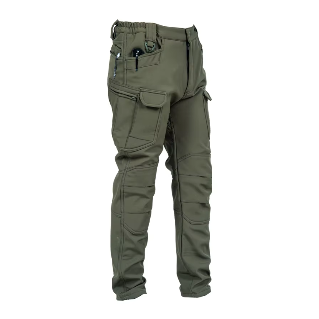Fleece-Lined Softshell Winter Pants (300–350 GSM)