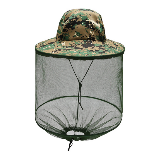 Camouflage Mosquito Net Hat Insect Protection for Outdoor & Camping