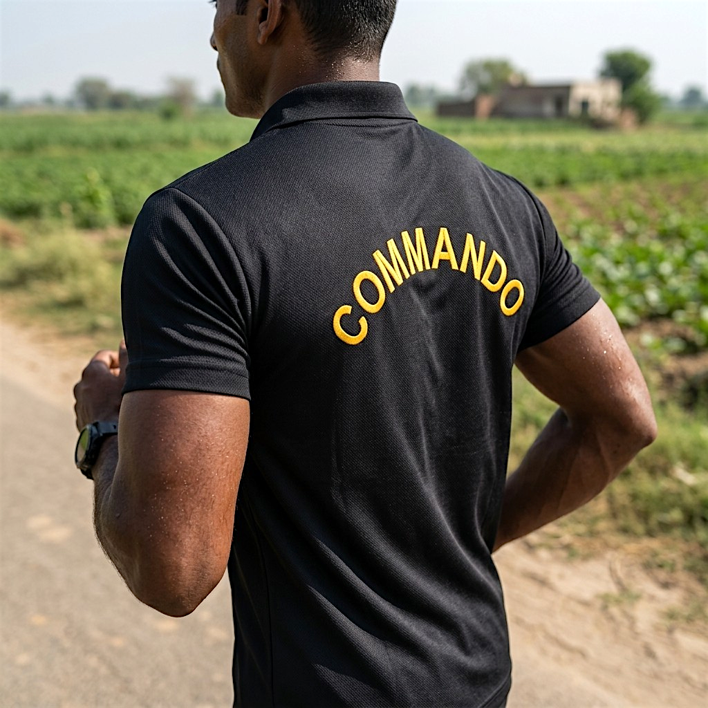 Blue Army Commando T-Shirt SSB Edition | Tactical Training Wear for Men