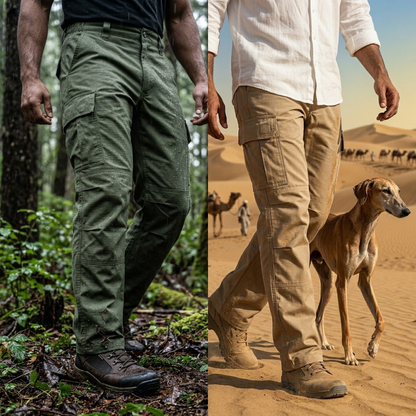 Blue Army Utility Cargo Pants for Men & Women | Tactical Fit Multi-Pocket Outdoor, Travel & Workwear Pants