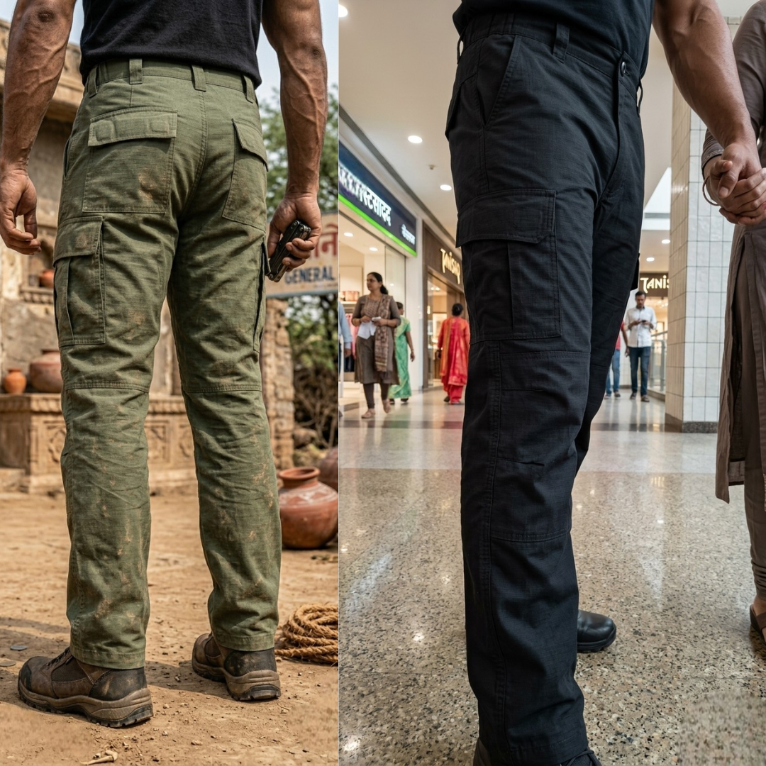 Blue Army Utility Cargo Pants for Men & Women | Tactical Fit Multi-Pocket Outdoor, Travel & Workwear Pants