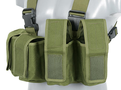 Indian Army Chest Rig w/ M16/AK47/M14 Pouches - Olive BLUE ARMY CLASSIC-MADE TO ORDER - MOQ 10