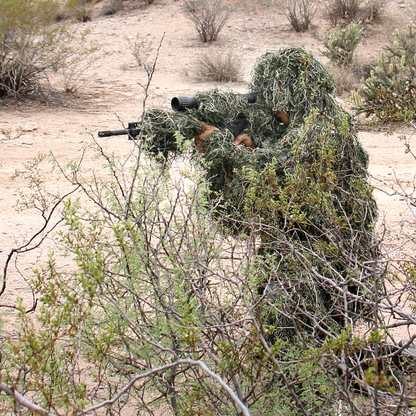 Blue Army One-Piece Ghillie Suit | Full Body Camouflage Suit for Jungle & Woodland Operations