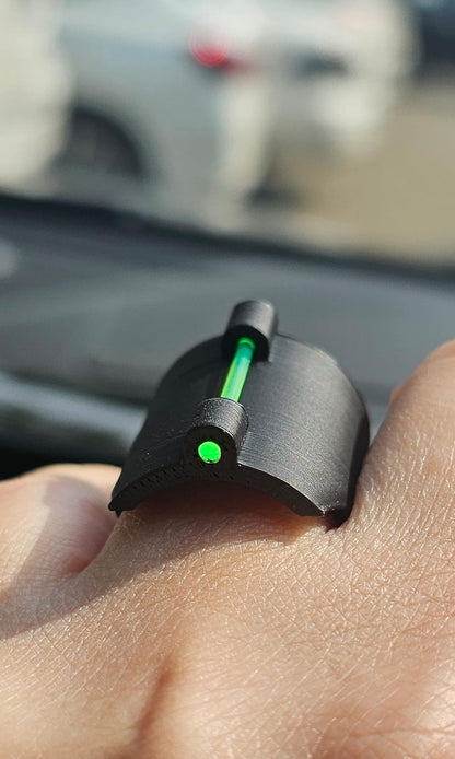 Blue Army LED Finger Indicator Lights | Ergonomic Wearable Status & Signal Lights with Durable Shell