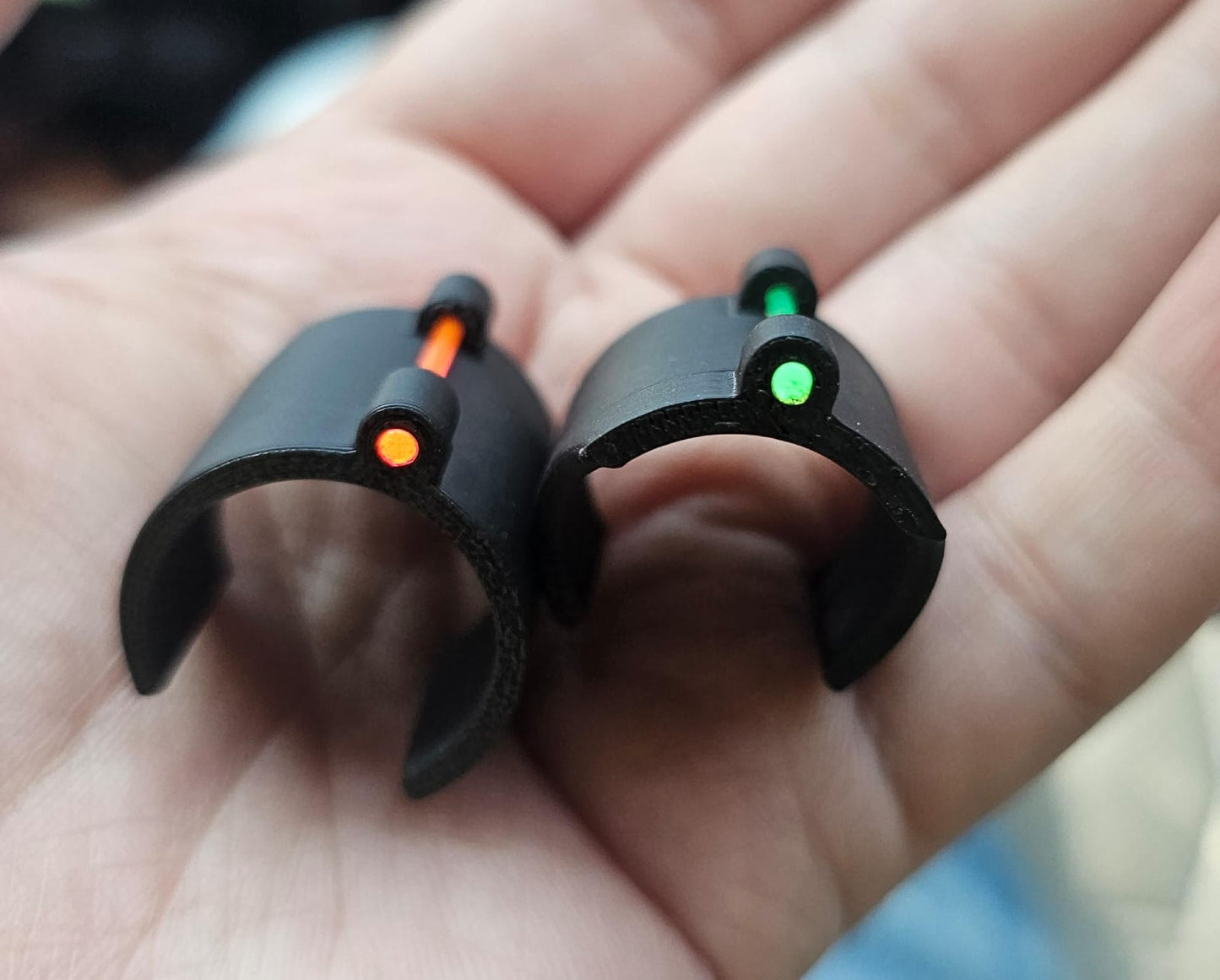 Blue Army LED Finger Indicator Lights | Ergonomic Wearable Status & Signal Lights with Durable Shell