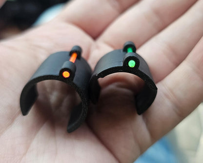 Blue Army LED Finger Indicator Lights | Ergonomic Wearable Status & Signal Lights with Durable Shell
