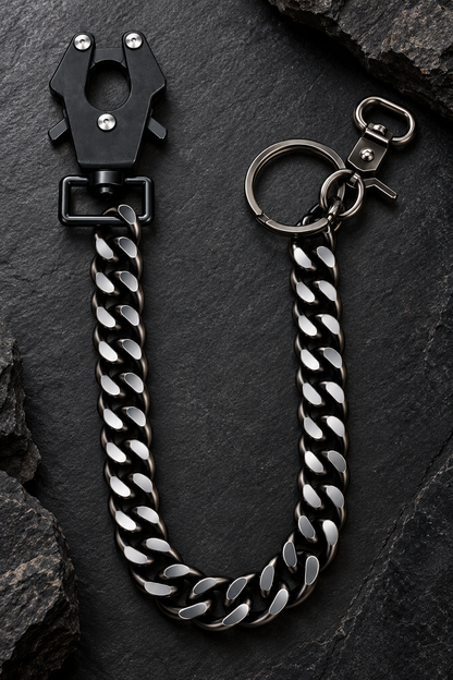 Blue Army Tactical Heavy-Duty Chain Keychain – Quick Release EDC Key Holder