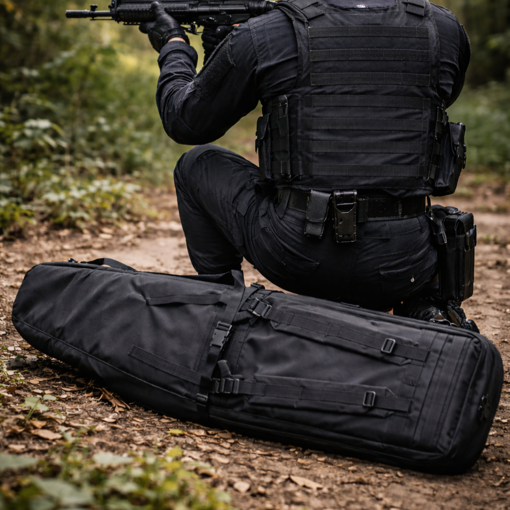 Tactical Padded Rifle Case – Multi-Compartment Storage & Easy Carry | BlueArmy