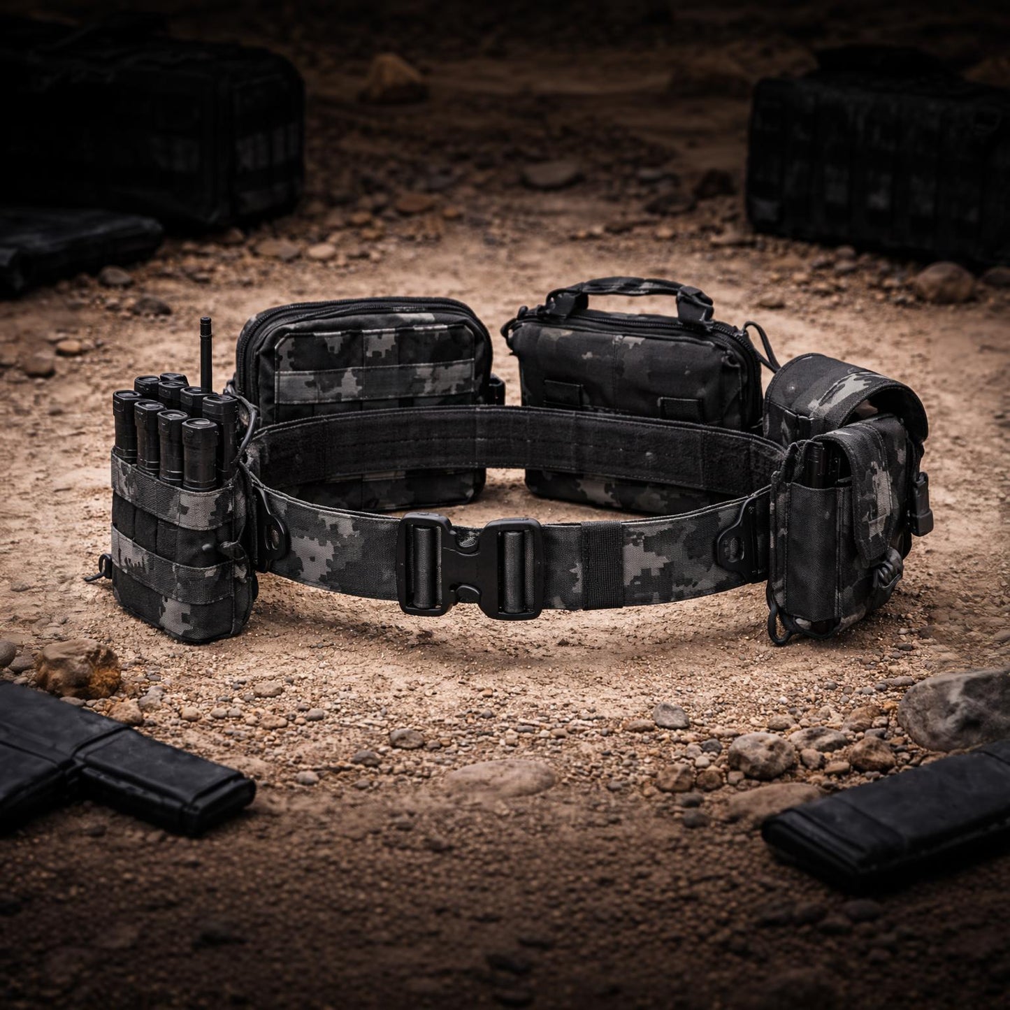 Modular Tactical Battle Belt System – 7 Piece MOLLE Kit