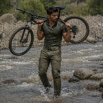 Blue Army Tactical Cargo Pants – Ripstop Cotton Blend | Reinforced, Multi-Pocket, All-Terrain Utility Wear