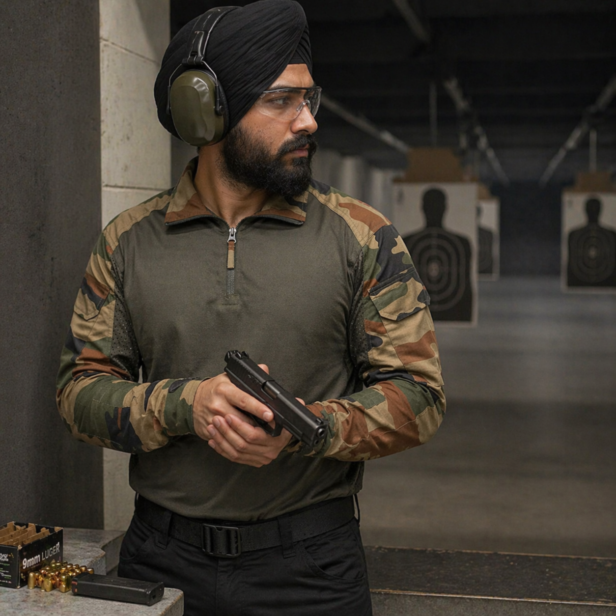 BlueArmy Tactical Full Sleeve T-Shirt – Army Print