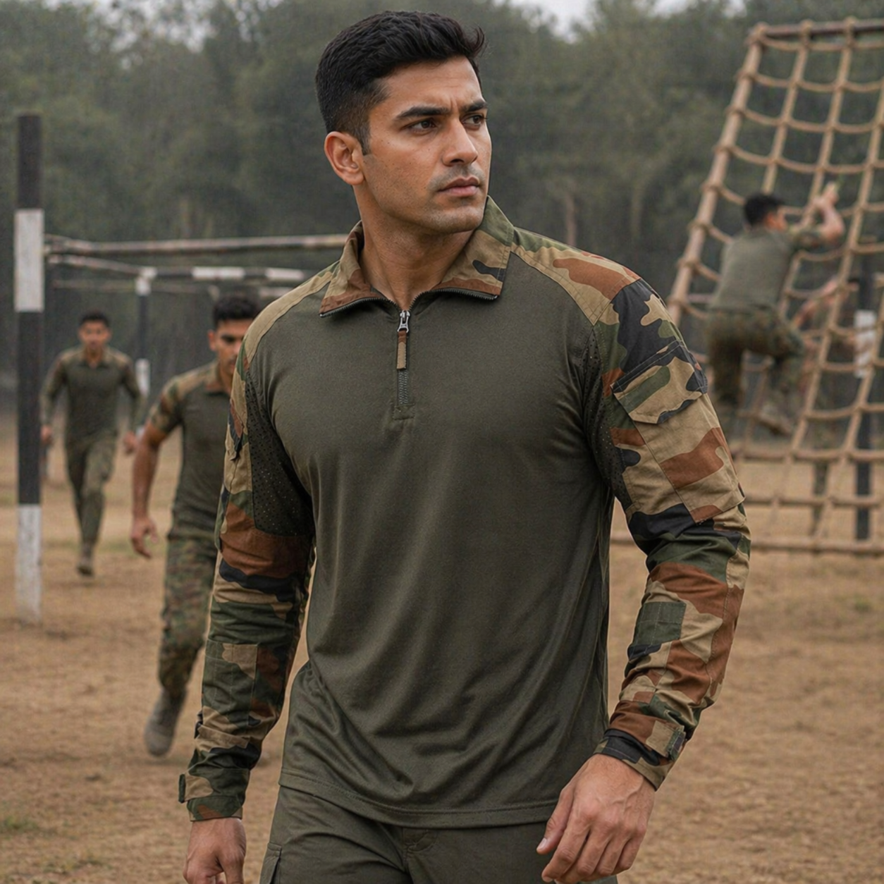 BlueArmy Tactical Full Sleeve T-Shirt – Army Print