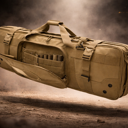 Blue Army Long Gun Bag | Heavy-Duty Tactical Rifle Carry Case with Storage for Outdoor, Range & Travel Use