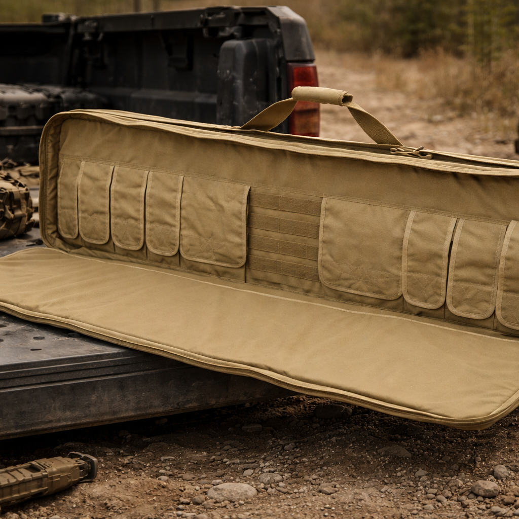 Blue Army Long Gun Bag | Heavy-Duty Tactical Rifle Carry Case with Storage for Outdoor, Range & Travel Use