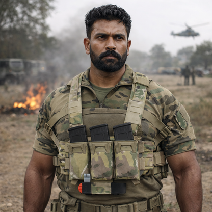 Blue Army Tactical Load Vest | Heavy Duty Military Utility Vest for Training & Outdoor Use