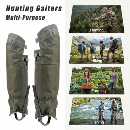 BLUE ARMY Heavy-Duty Hunting & Outdoor Leg Gaiters – High Protection, Waterproof & Thorn-Proof