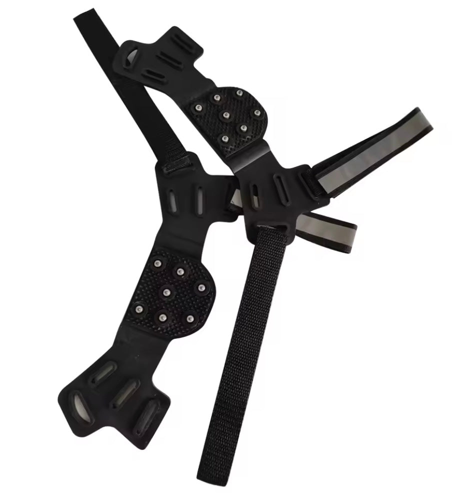 Blue Army IceClaw X – heavy-duty traction cleats with adjustable straps and steel studs, built for superior grip, stability, and performance on ice and rocky terrain.