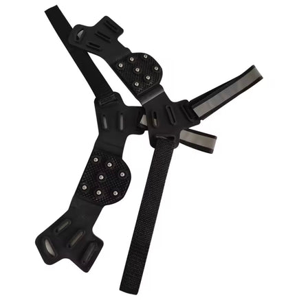 Blue Army IceClaw X – heavy-duty traction cleats with adjustable straps and steel studs, built for superior grip, stability, and performance on ice and rocky terrain.