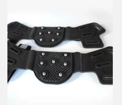 Blue Army IceClaw X – heavy-duty traction cleats with adjustable straps and steel studs, built for superior grip, stability, and performance on ice and rocky terrain.