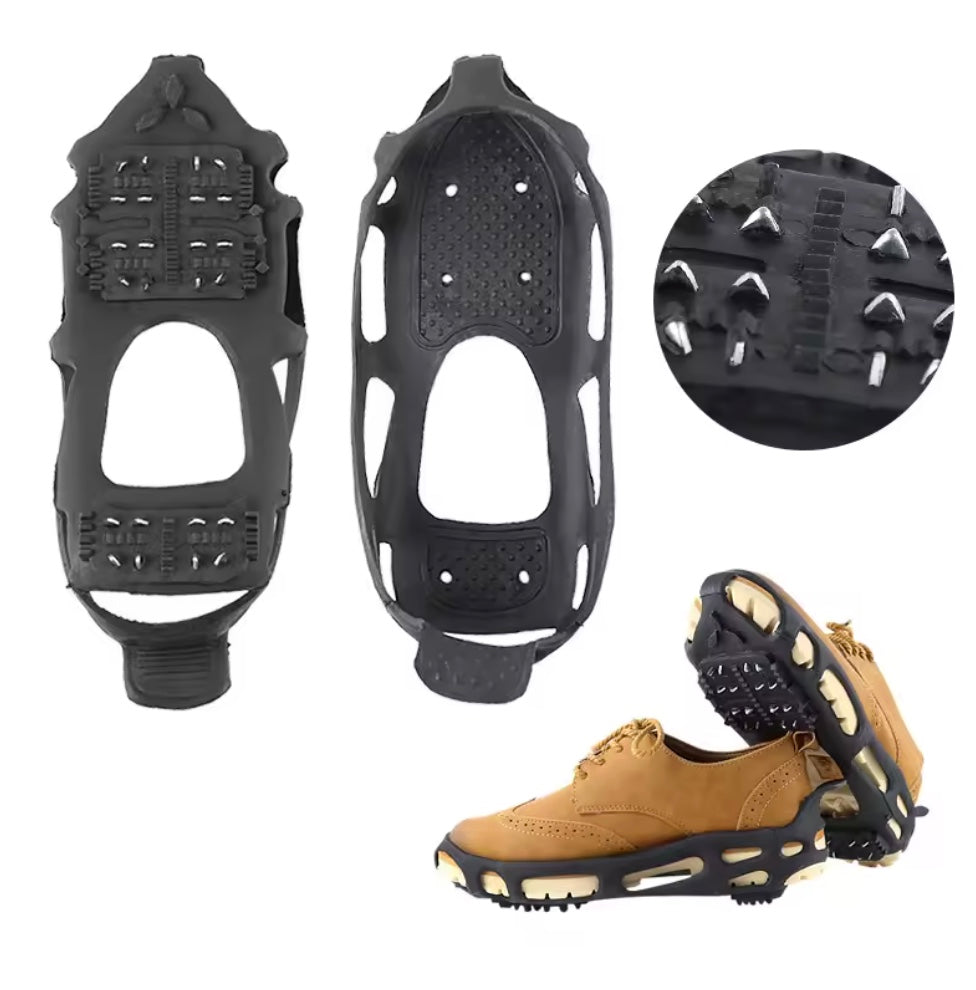 Heavy-Duty Snow & Rock Climbing Traction Cleats – Anti-Slip Shoe Covers with Steel Studs for Trekking & Mountaineering
