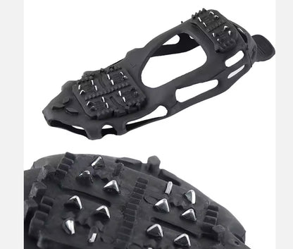 Heavy-Duty Snow & Rock Climbing Traction Cleats – Anti-Slip Shoe Covers with Steel Studs for Trekking & Mountaineering