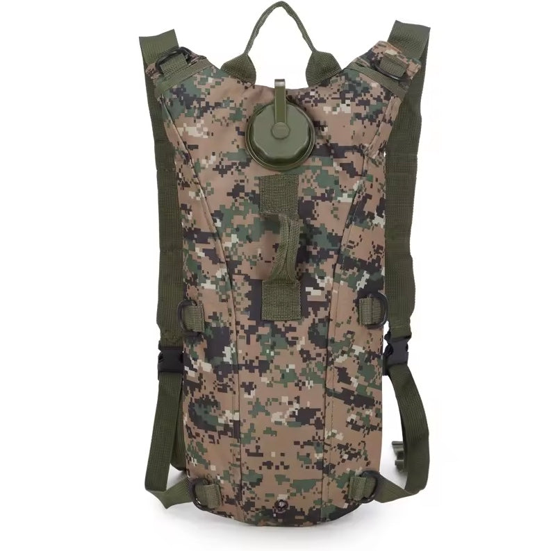 JSH Outdoor Tactical Vest Backpack 3L WaterBladder for Camping Cycling with Drinking Water Bag